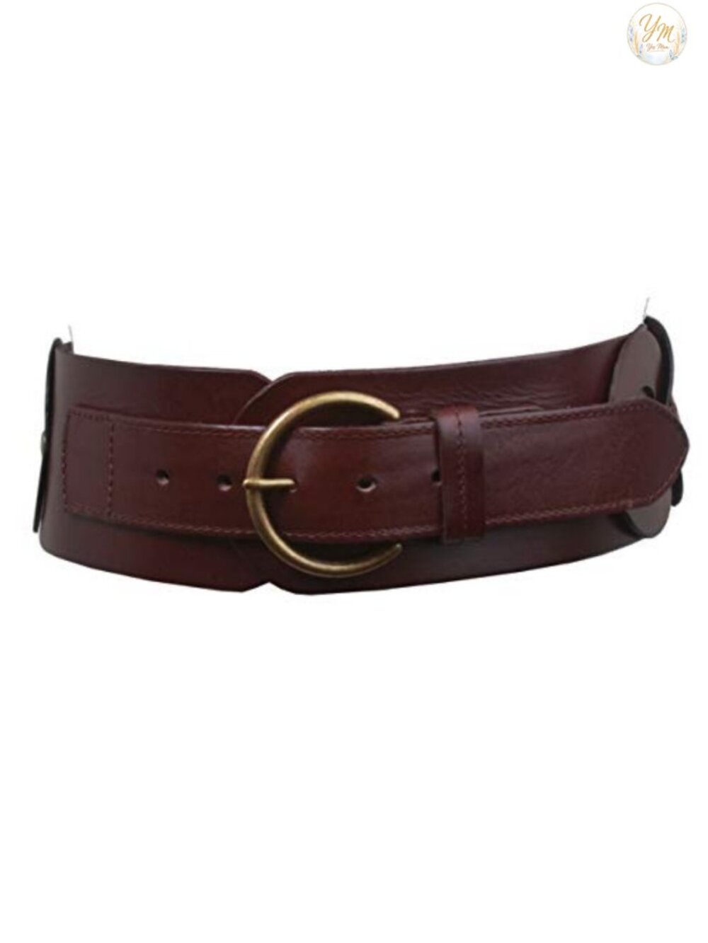 Wide High Waist Braided Cowhide Full Grain Leather Belt 3"